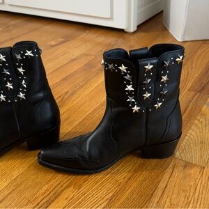 MAKE OFFERS twinset milano genuine leather black stud western boots size 37